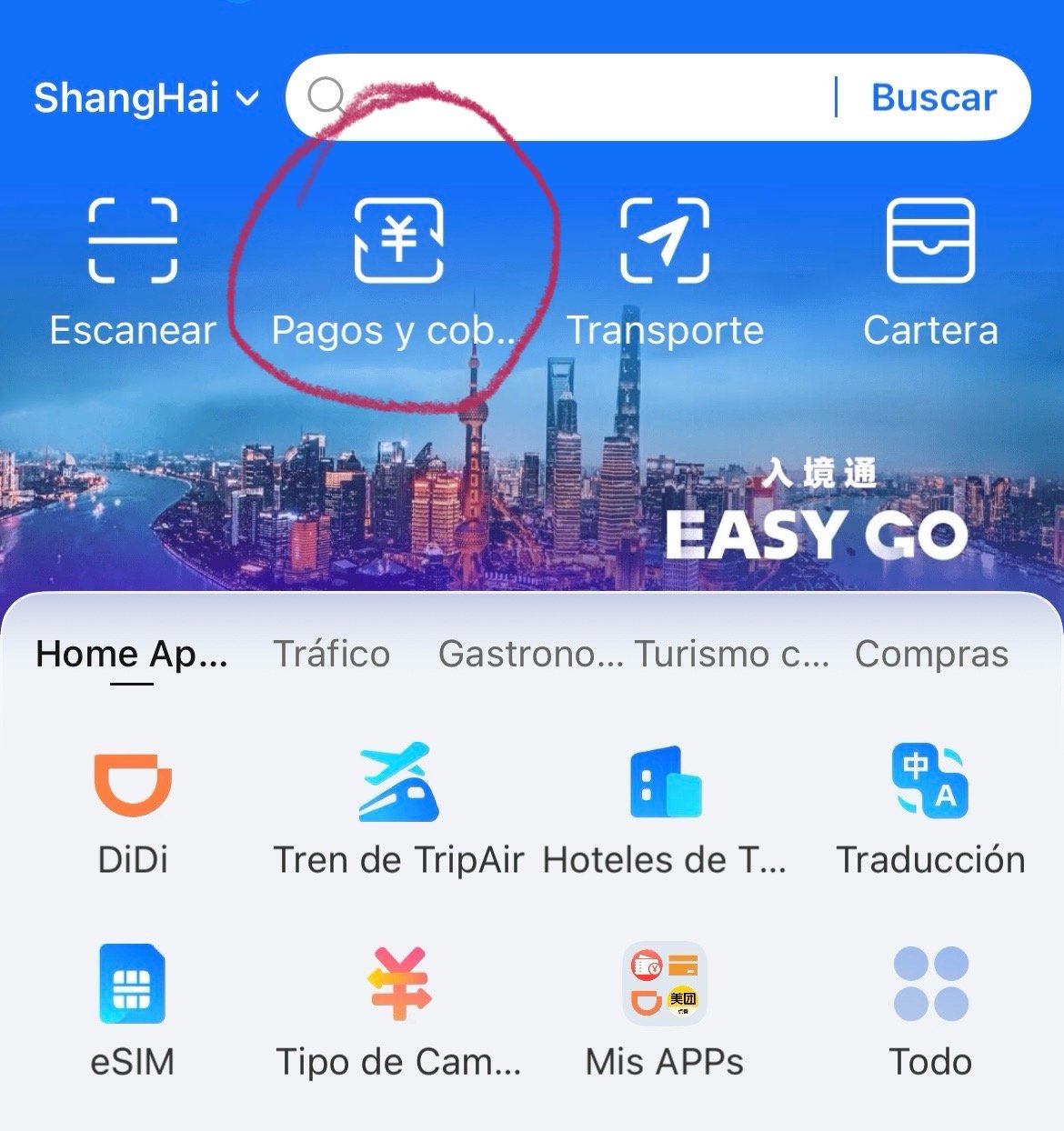 cómo pagar en China